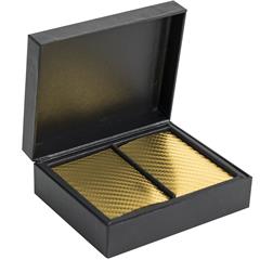 COFFRET DE 2 JEUX DE CARTES DOREES