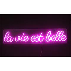 LAMPE EFFET NEON LA VIE EST BELLE