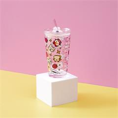 VERRE PAILLE HAPPY KAWAII