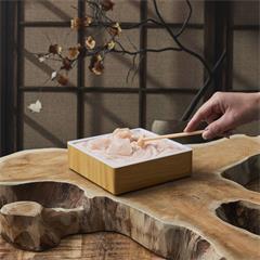 JARDIN ZEN AVEC CRISTAUX DE SEL ROSE