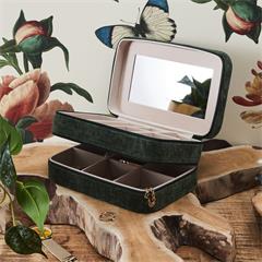 COFFRET A BIJOUX VELOURS JARDIN D EDEN