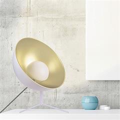 LAMPE CINEMA BLANC INTERIEUR OR JAUNE